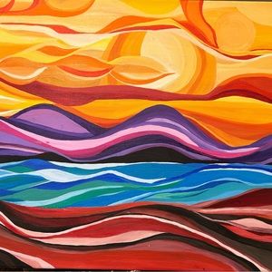 Original artwork, acrylic on stretched canvas. 16x20